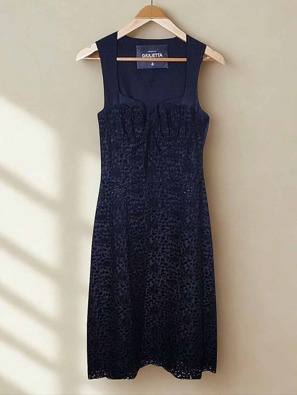 Modello Giulietta New York Retro Black Eyelet Tea Length Dress • US 8